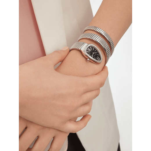 Serpenti Tubogas Gray/Black, Diamond-Set